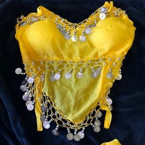 Belly dancing wrap around skirt and matching top